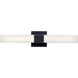 Neltev LED 24 inch Matte Black Bath Bracket Wall Light, Medium
