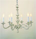 San Clemente 6 Light 23 inch Pewter Chandelier Ceiling Light