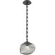 Nova LED 10 inch Matte Black Pendant Ceiling Light in 3000K LED, Smoke, Rectangular Chain