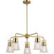 Harper LED 27 inch Natural Brass Chandelier Ceiling Light