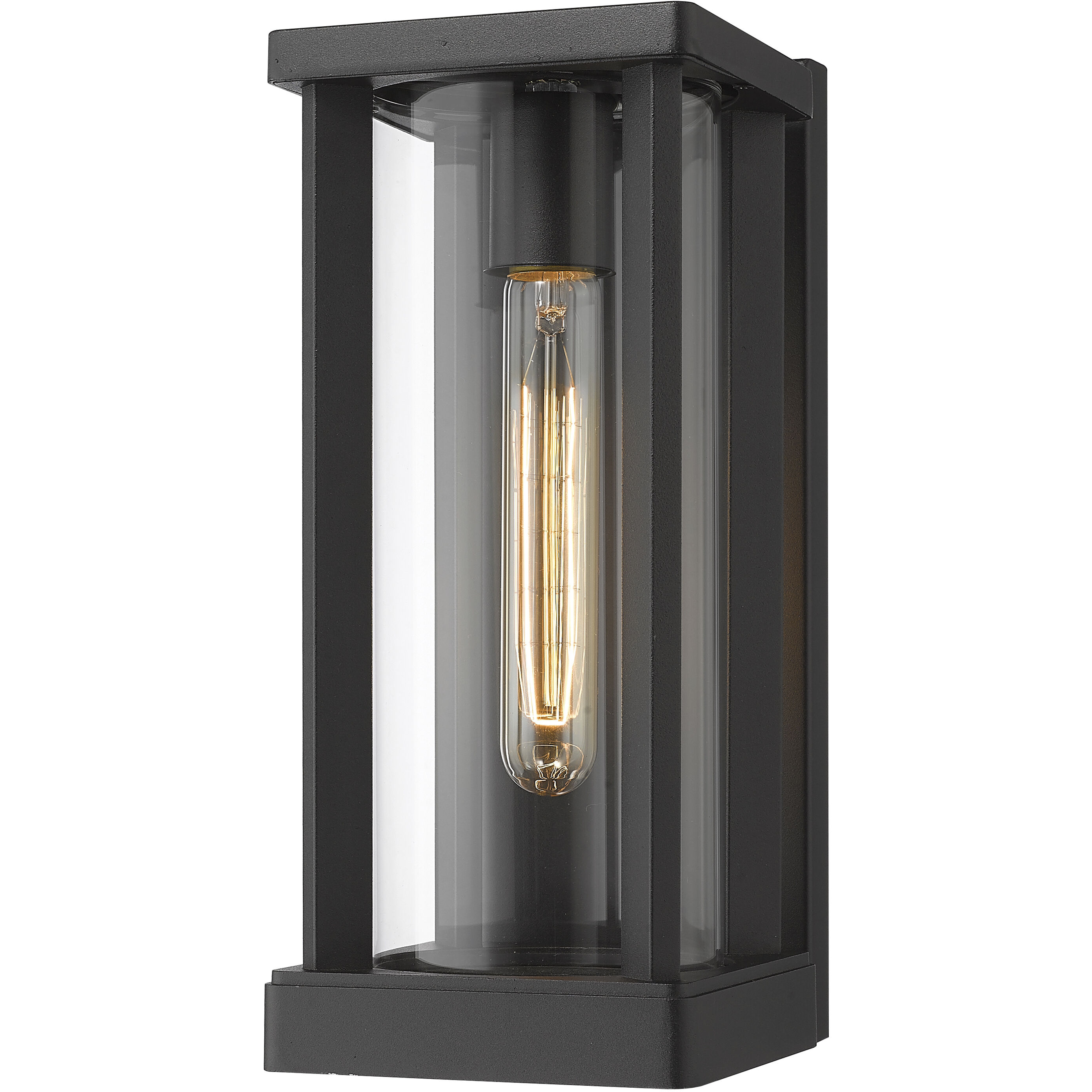 Glenwood 1 Light 12.5 inch Black Outdoor Wall Light