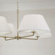 Parson 4 Light 39.25 inch Matte Brass Chandelier Ceiling Light