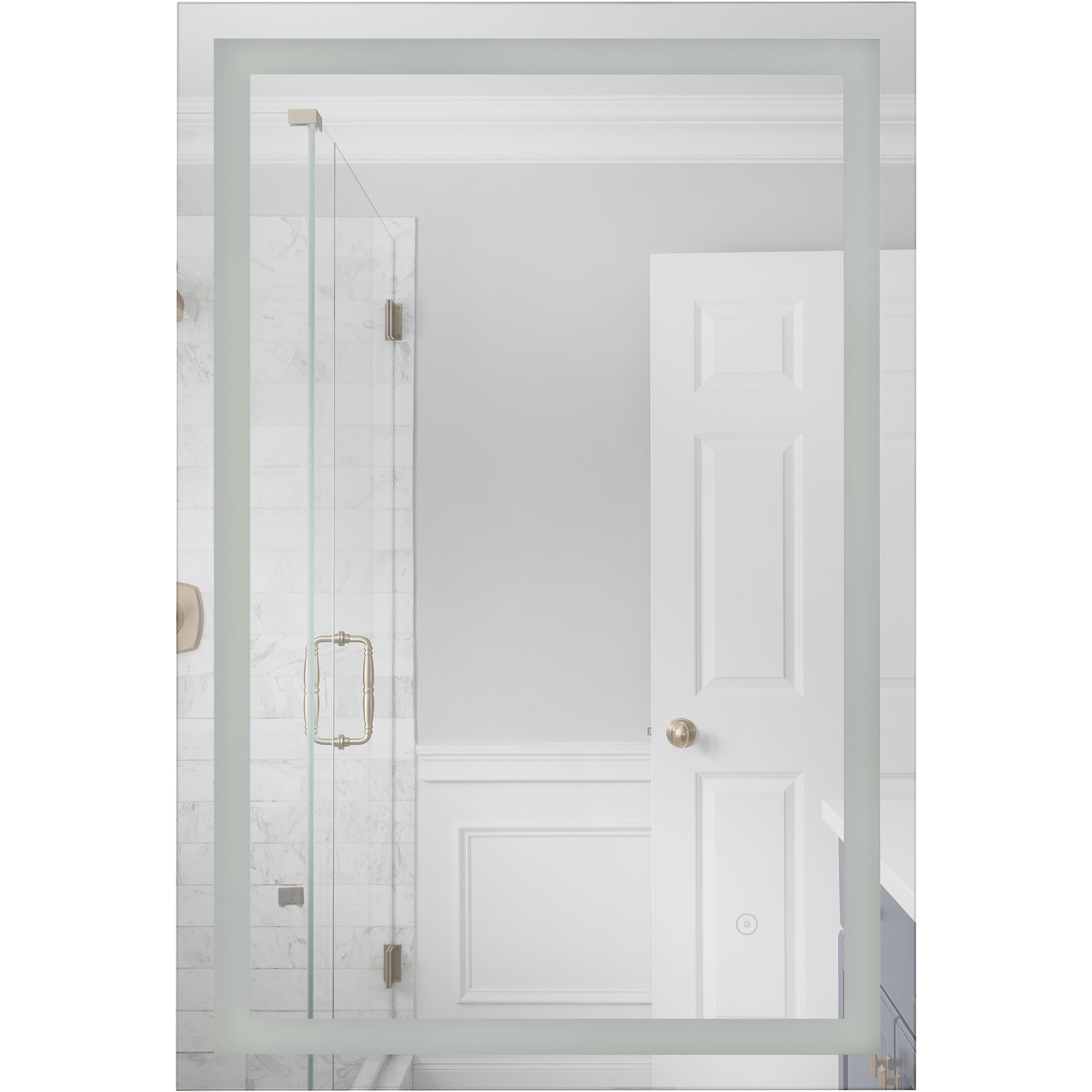 Meredith 36 X 24 inch White Illuminated Mirror