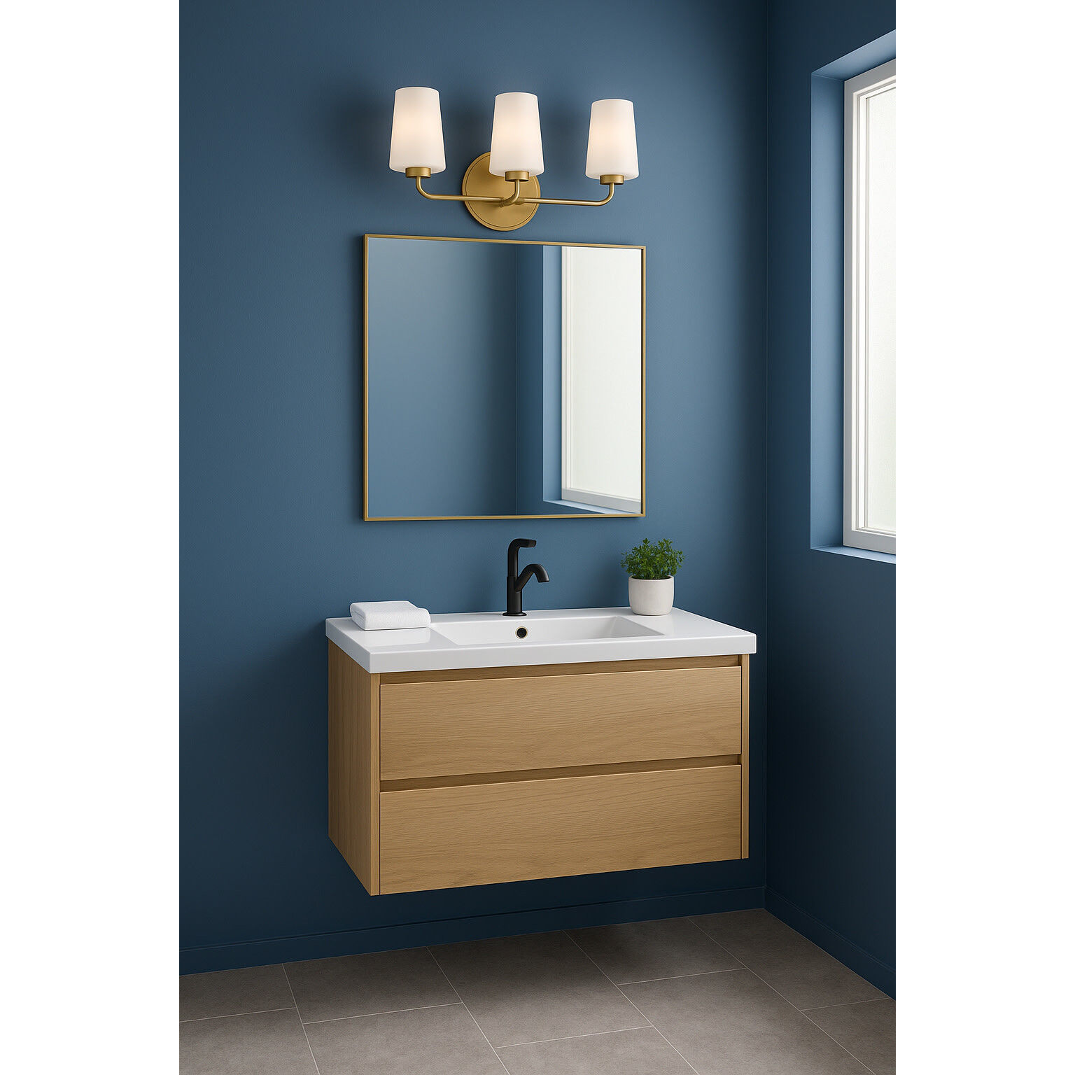 Kline LED 23.75 inch Heritage Brass Bath Light Wall Light