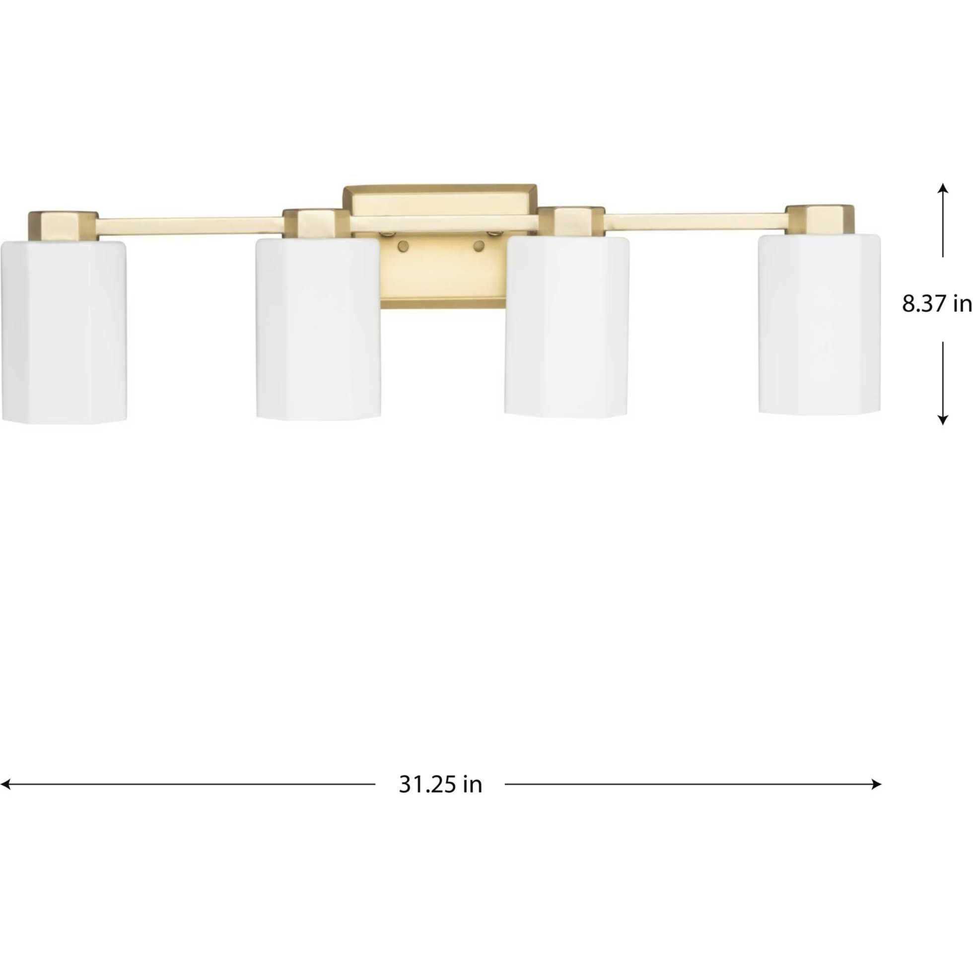 Estrada 4 Light 31.25 inch Brushed Gold Bathroom Vanity Light Wall Light