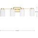 Estrada 4 Light 31.25 inch Brushed Gold Bathroom Vanity Light Wall Light
