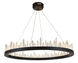 Malta LED 32 inch Satin Dark Grey Chandelier Ceiling Light, Urban Classic 