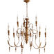 Salento 9 Light 32 inch French Umber Chandelier Ceiling Light
