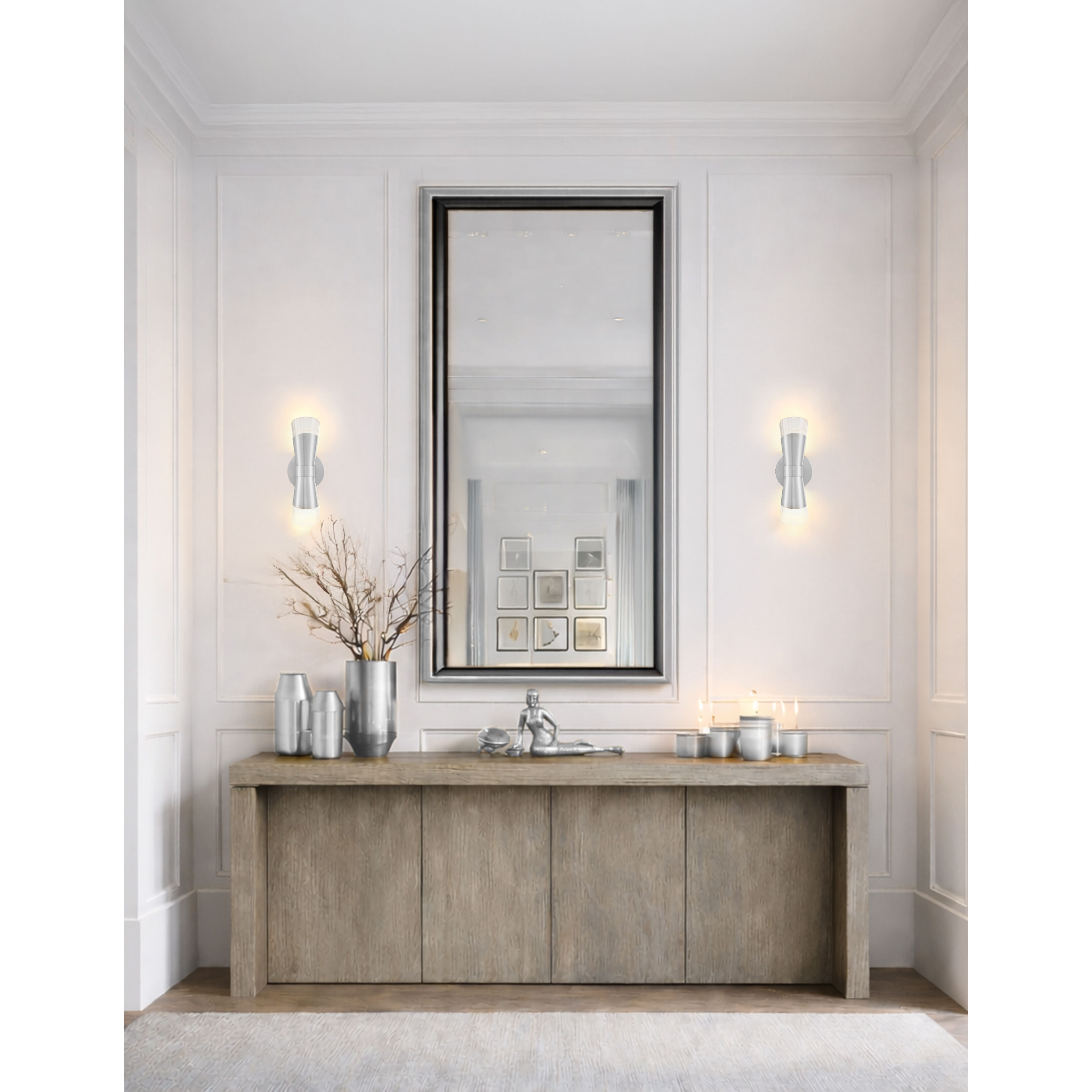 Fusion Collection - Lugano Family 4.75 inch Polished Chrome ADA Wall Sconce Wall Light in 2, EVOLV