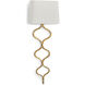 Sinuous 1 Light 12 inch Gold Leaf Wall Sconce Wall Light