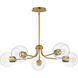 Knox 5 Light 30 inch Natural Aged Brass Chandelier Ceiling Light, Globe