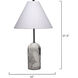 Holt 27.5 inch 150.00 watt Grey Travertine Stone Table Lamp Portable Light
