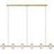 Kelly by Kelly Wearstler Laurel 6 Light 72 inch Natural Brass Linear Chandelier Ceiling Light