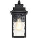 Austen 13 inch Matte Black Outdoor Wall Lantern, Small