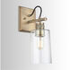 Elijah 1 Light 5 inch Aged Brass Sconce Wall Light