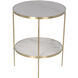 Rivoli 30 X 25 inch Antique Brass Side Table