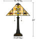 Draxen 24 inch 75 watt Valiant Bronze Table Lamp Portable Light