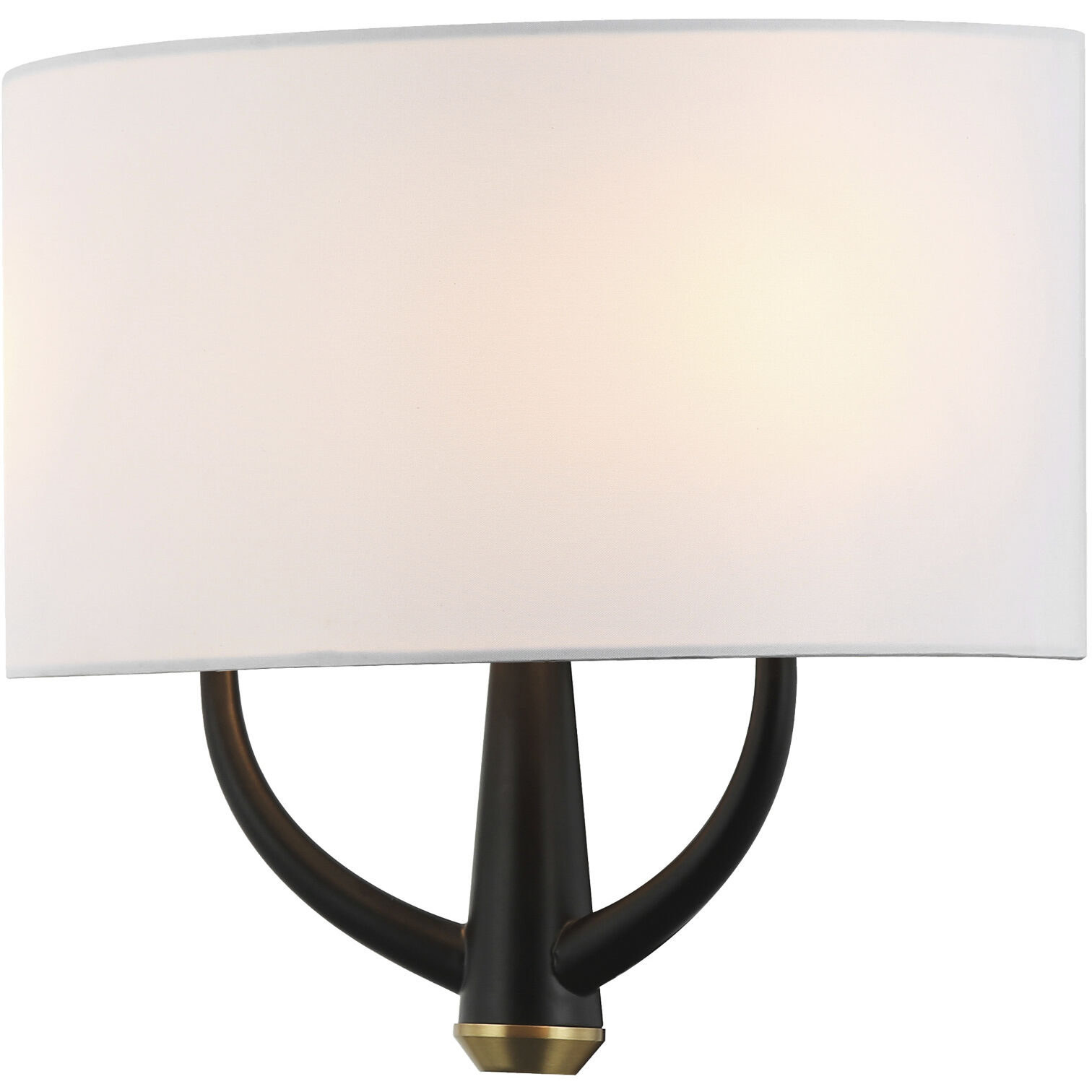 Patchwork 2 Light 12 inch Black with Satin Brass Wall Sconce Wall Light