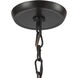 Weaverton 3 Light 19 inch Natural with Oil Rubbed Bronze Chandelier Ceiling Light