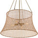 Longleaf 4 Light 28 inch Burnished Brass Outdoor Chandelier