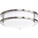 Glamour LED 10 inch Brushed Nickel Flush Mount Ceiling Light