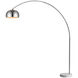 Mid 65 inch 150.00 watt Brushed Nickel Arc Floor Lamp Portable Light