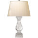 Chapman & Myers Balustrade 27 inch 150.00 watt Crystal Table Lamp Portable Light in Silk Box Pleat