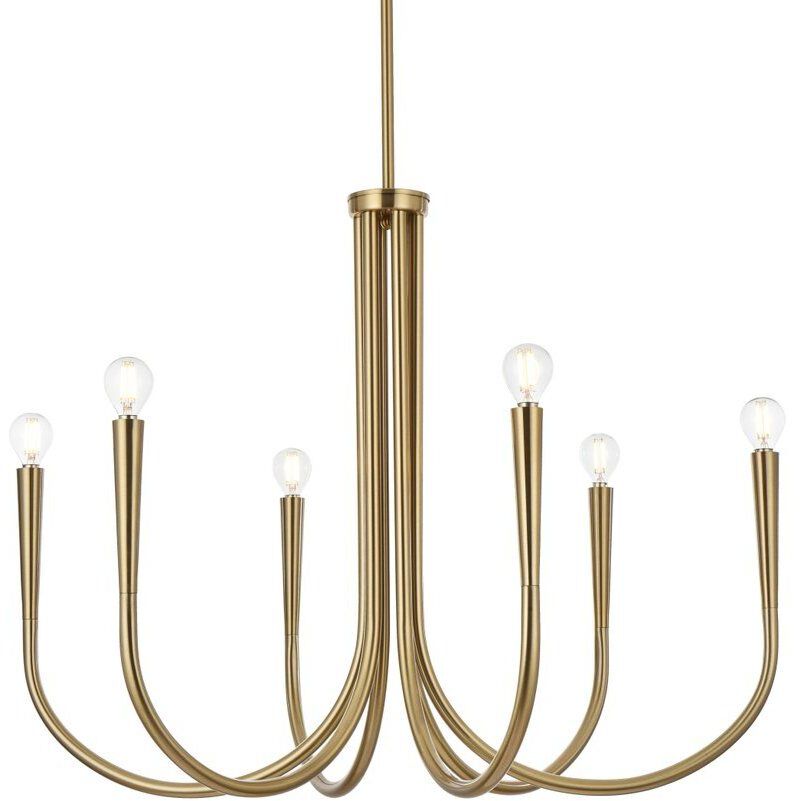 Layne 6 Light 30 inch Gold Chandelier Ceiling Light