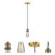 Franklin Restoration Bare Bulb 1 Light 2 inch Brushed Brass Mini Pendant Ceiling Light, Franklin Restoration