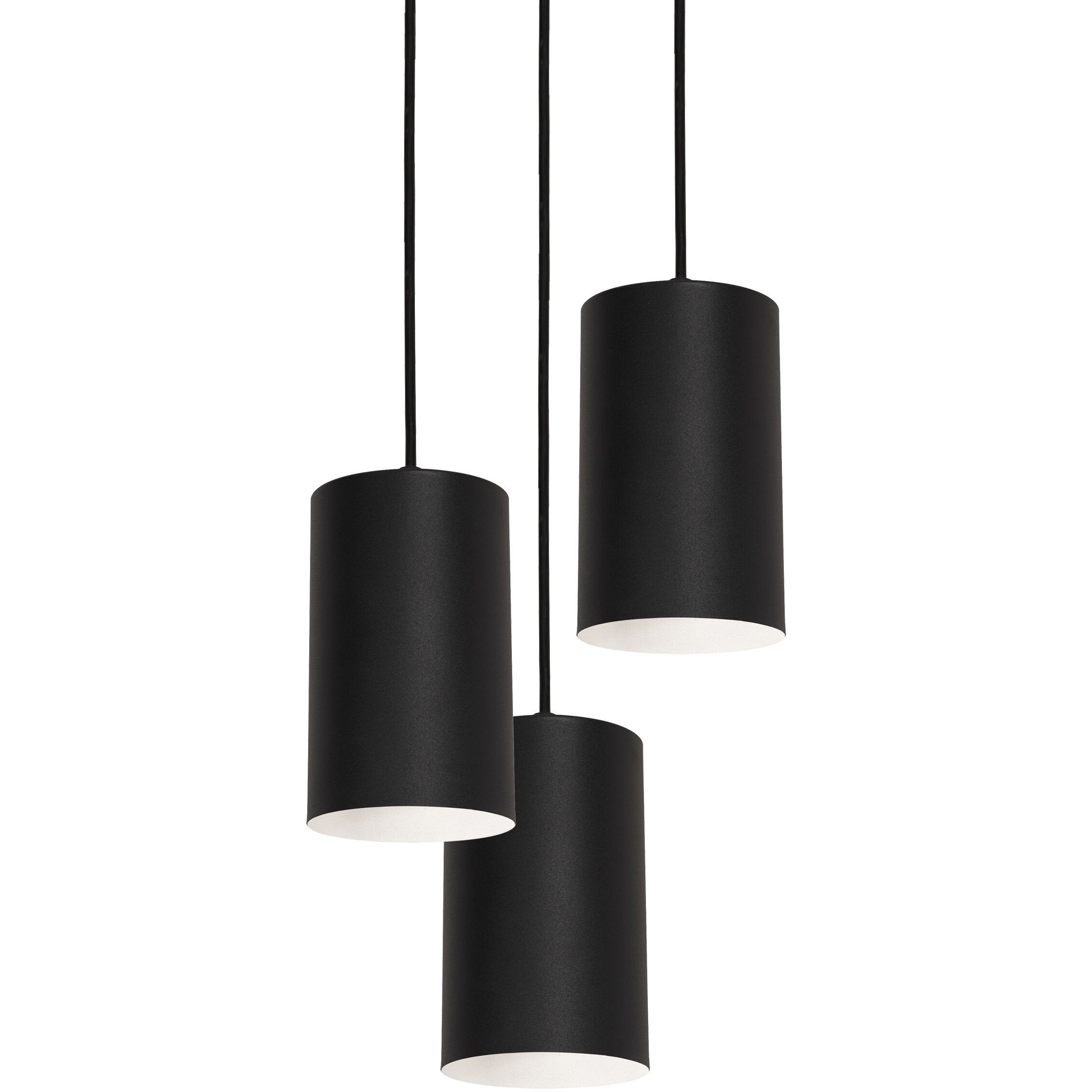 Tyke 3 Light 18 inch Black Pendant Ceiling Light