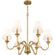 Cheshire 31.25 inch 60.00 watt Vintage Gold Chandelier Ceiling Light