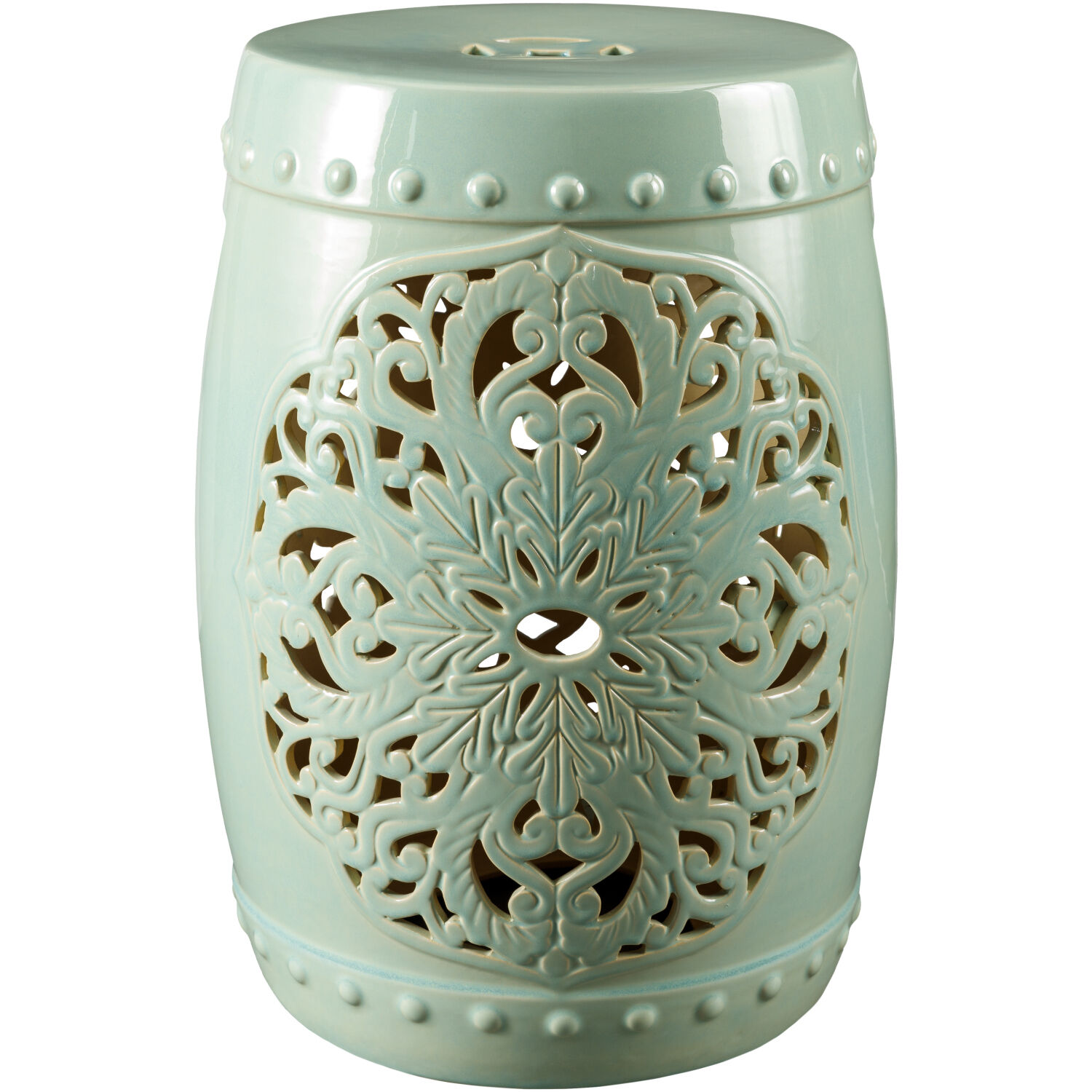 Nusrat 17.7 X 13.2 inch Seafoam End Table
