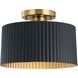 Leilani 1 Light 11 inch Brushed Gold Semi-Flush Mount Ceiling Light