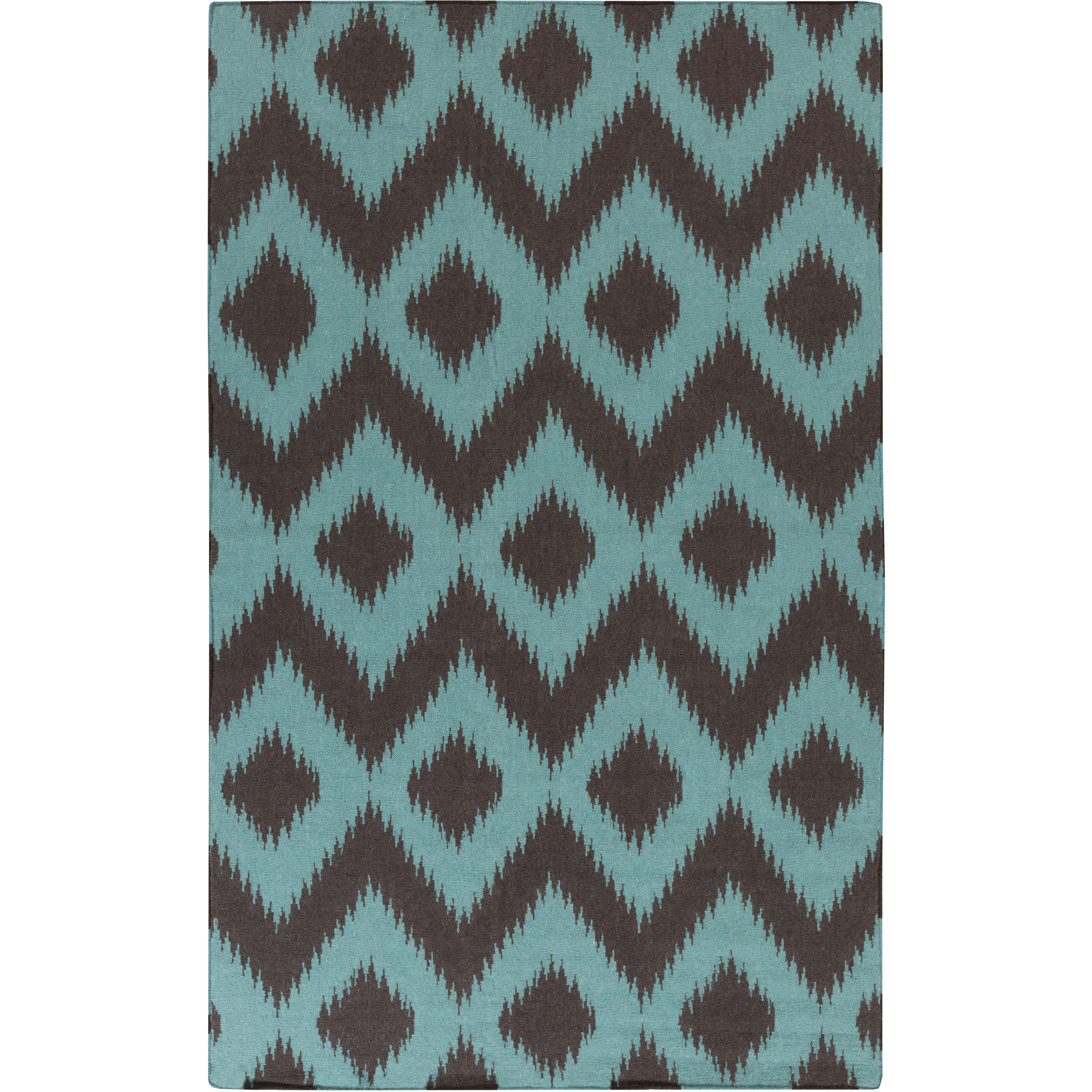Frontier 156 X 108 inch Teal, Dark Brown Rug