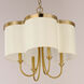 Clover 4 Light 20 inch Satin Brass Chandelier Ceiling Light