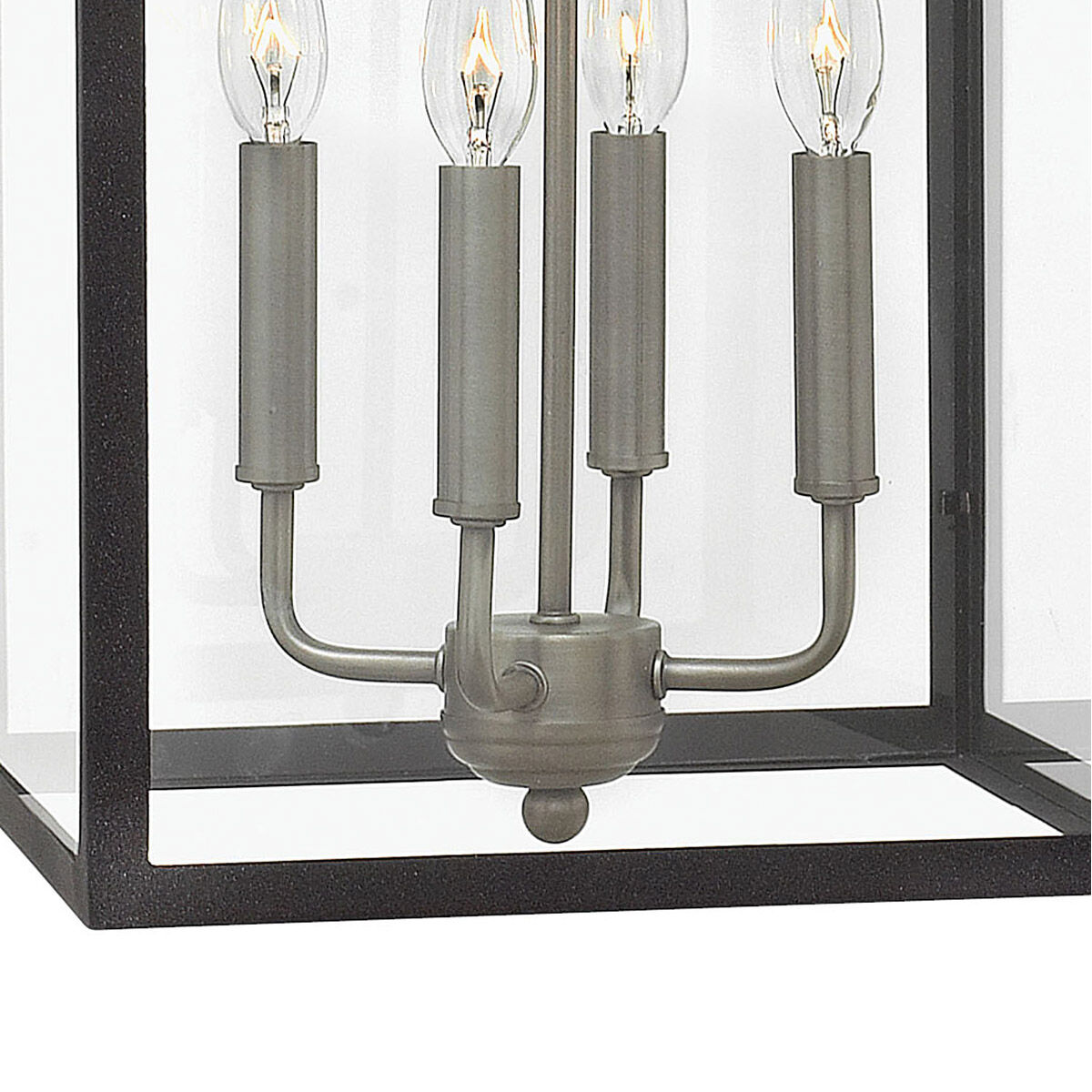 Clarendon 4 Light 12 inch Aged Zinc with Antique Nickel Indoor Foyer Light Ceiling Light