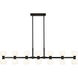 Artemis 14 Light 60 inch Matte Black Linear Chandelier Ceiling Light