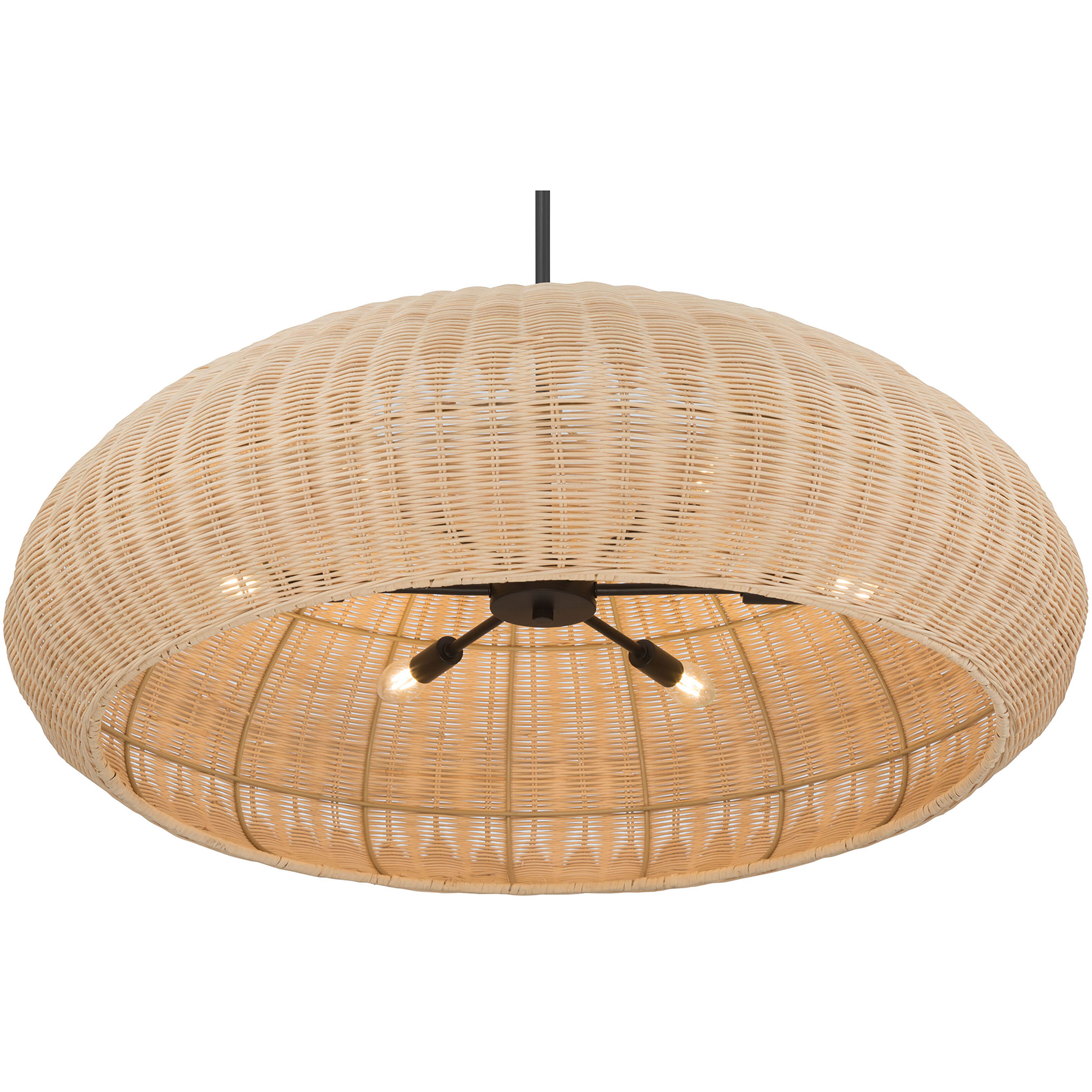 Natora 6 Light 32 inch Matte Black Pendant Ceiling Light