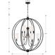 Sylvan 8 Light 40 inch Black Forged Chandelier Ceiling Light