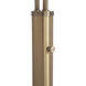 Moraga 85 inch 9 watt Walnut and Weathered Brass with Black Arc Floor Lamp Portable Light