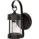 Brentwood 1 Light 11 inch Textured Black Outdoor Wall Fixture