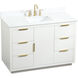 Blake 48 X 22 X 34 inch White Vanity Sink Set