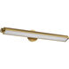 Auden LED 35.5 inch Vintage Brass Vanity Wall Light