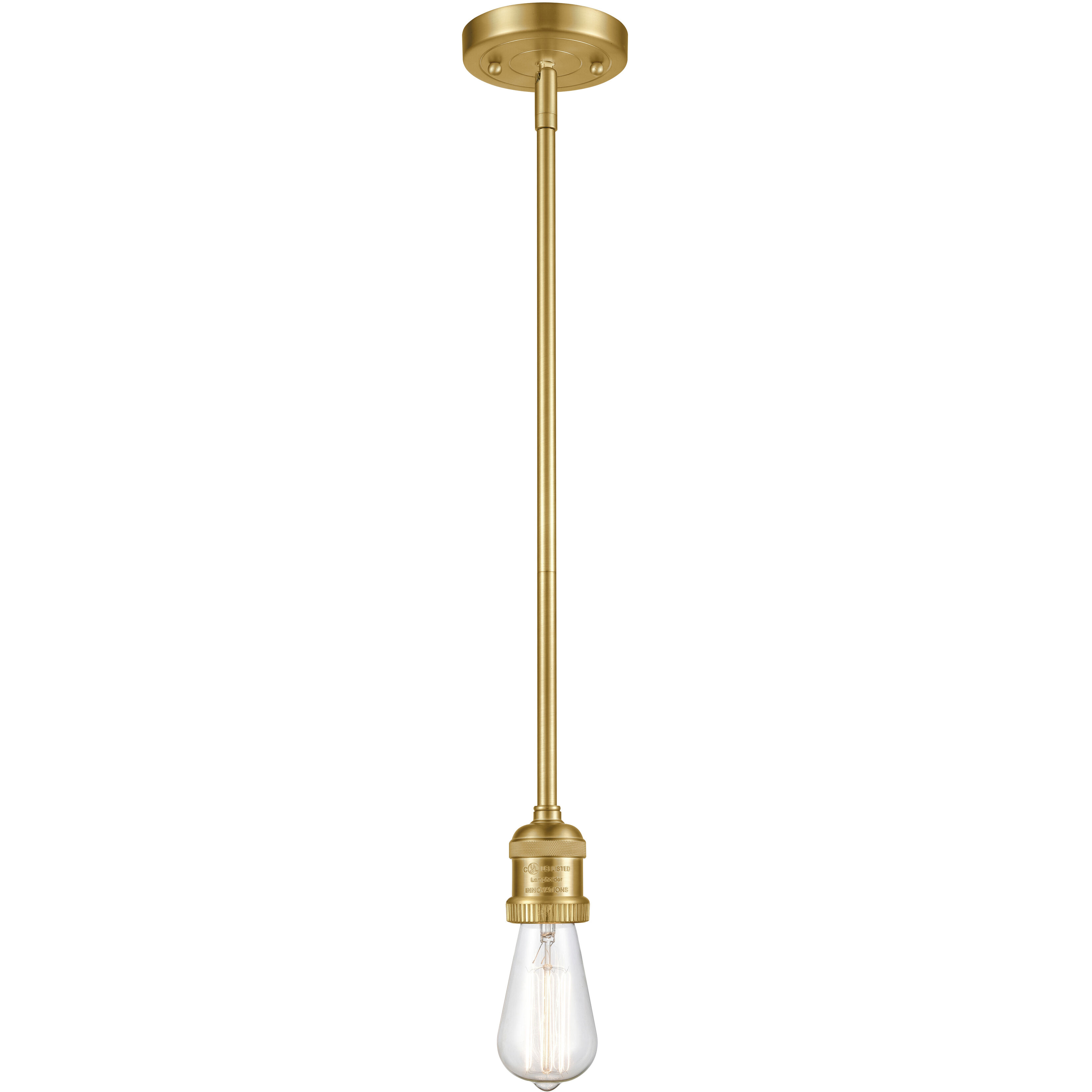 Franklin Restoration Beacon 1 Light 10 inch Satin Gold Mini Pendant Ceiling Light in Incandescent, Seedy, Franklin Restoration