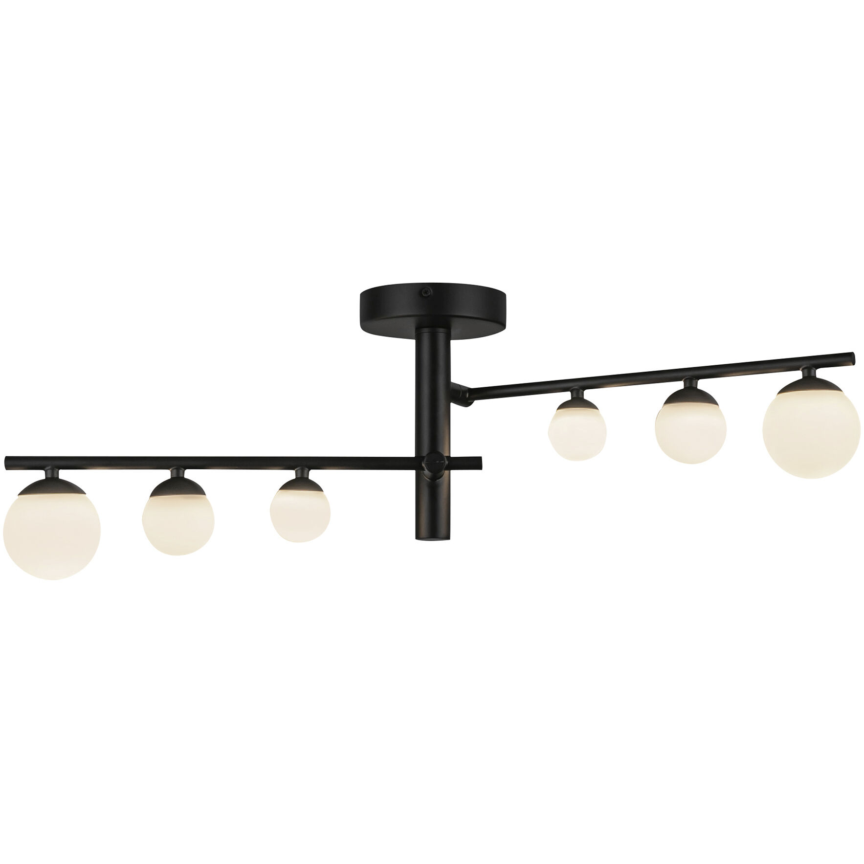 Cypress LED 7.38 inch Black Semi Flush Mount Ceiling Light