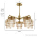 Ontario 5 Light 27.3 inch Luxe Gold Chandelier Ceiling Light, Medium