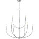 Greenwich 9 Light 32 inch Brushed Nickel Chandelier Ceiling Light