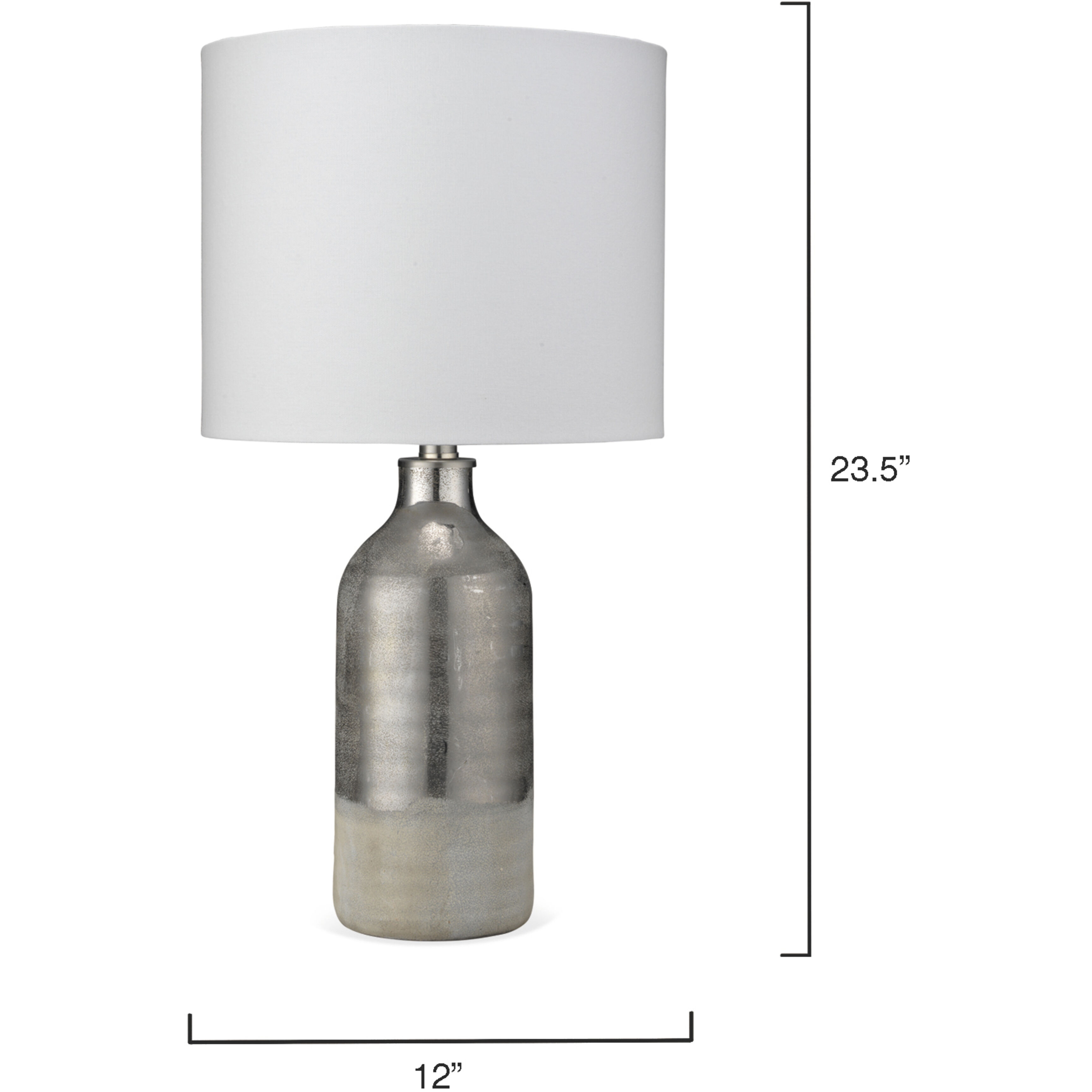 Varnish 23.5 inch 100 watt Silvered Taupe & Off-White Table Lamp Portable Light