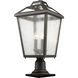 Bayland 3 Light 22.5 inch Oil Rubbed Bronze Outdoor Pier Mounted Fixture in 8.97