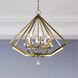 Diamond 8 Light 28 inch Antique Brass Chandelier Ceiling Light